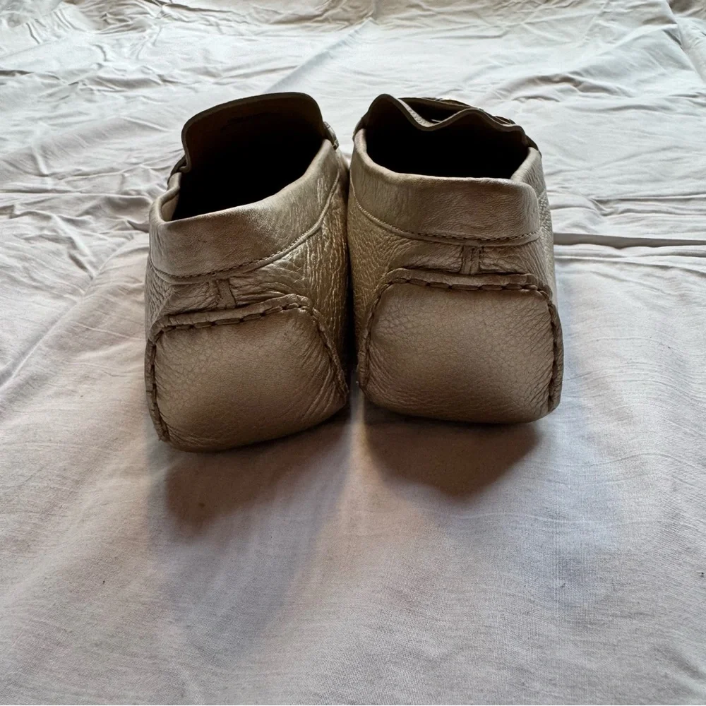 Cole Haan Metallic Gold Leather Loafers